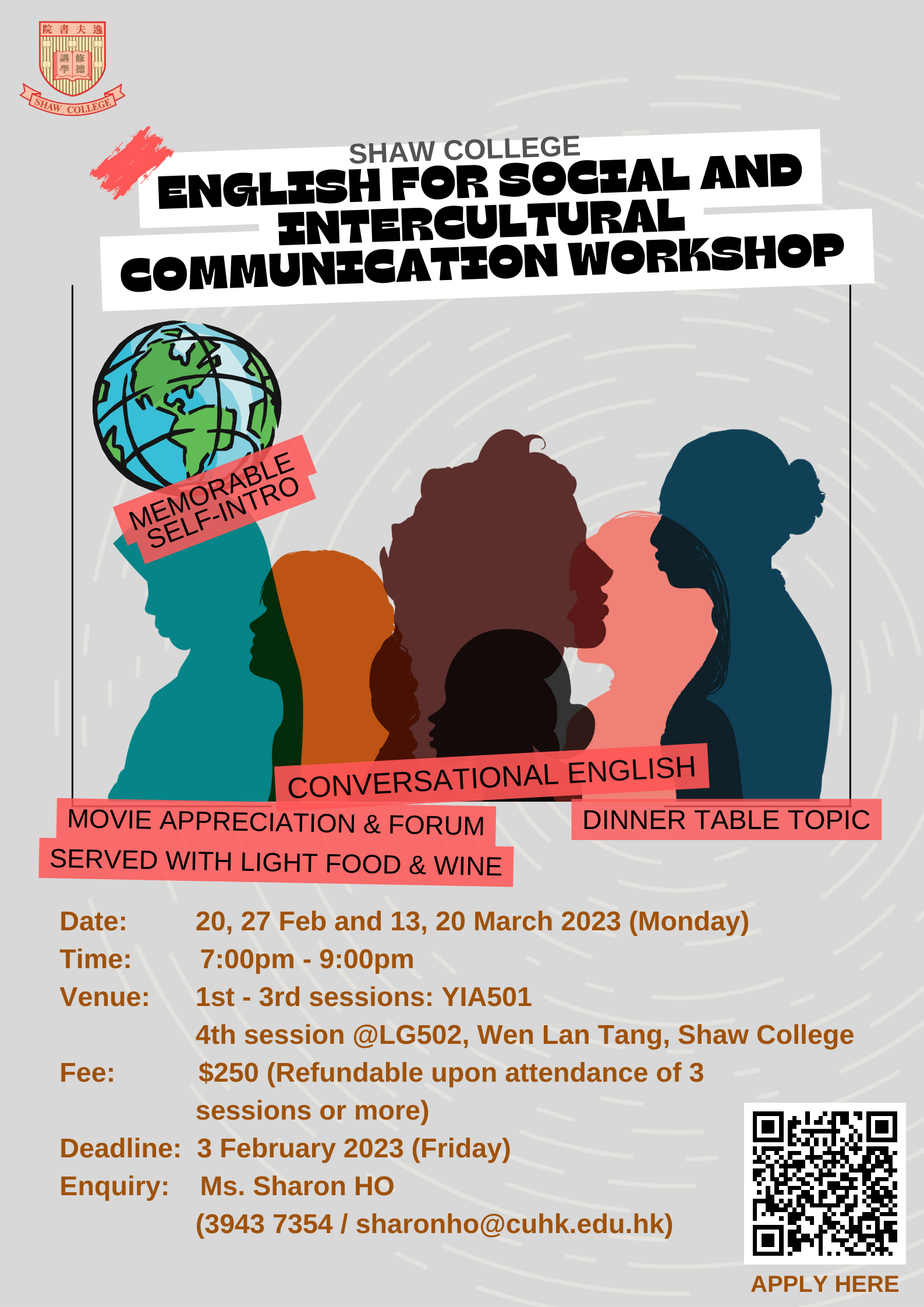 English for Social and Intercultural Communication Workshop 