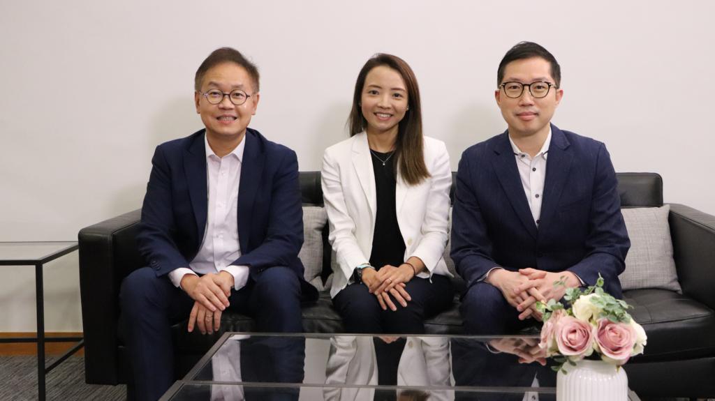 （左起）胡志遠教授、陳詩瓏教授和梁裕龍醫生